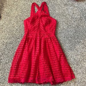 MODA Int’l Red Lace Halter Dress